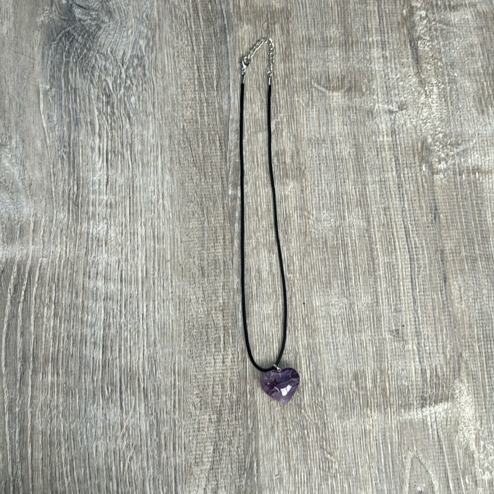 Heart Amethyst Necklace